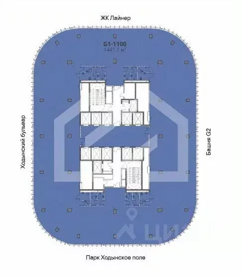 Помещение свободного назначения в Москва Ходынский бул., 20А/2 (1440 ... - Фото 2
