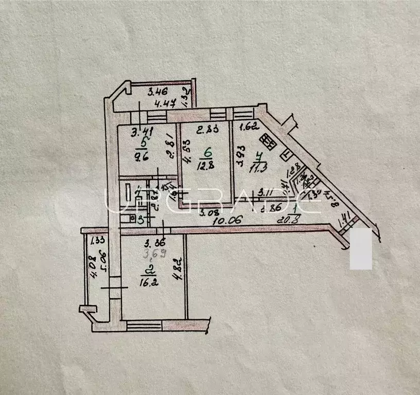3-к. квартира, 76,7 м, 5/9 эт. - Фото 0