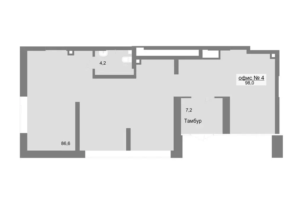 Офис (98 м) - Фото 2