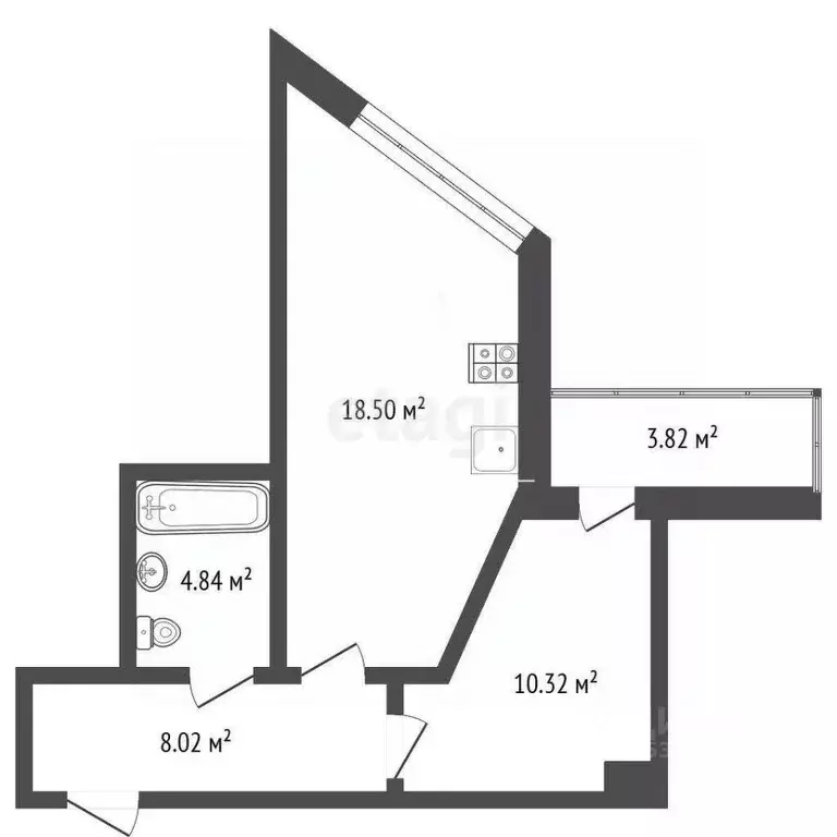 1-к кв. Ростовская область, Ростов-на-Дону ул. Максима Горького, 256 ... - Фото 2