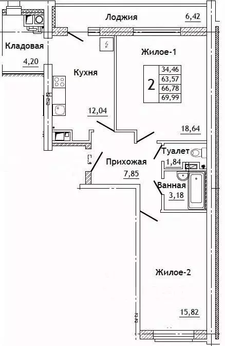 2-к кв. Смоленская область, Смоленский муниципальный округ, д. ... - Фото 0