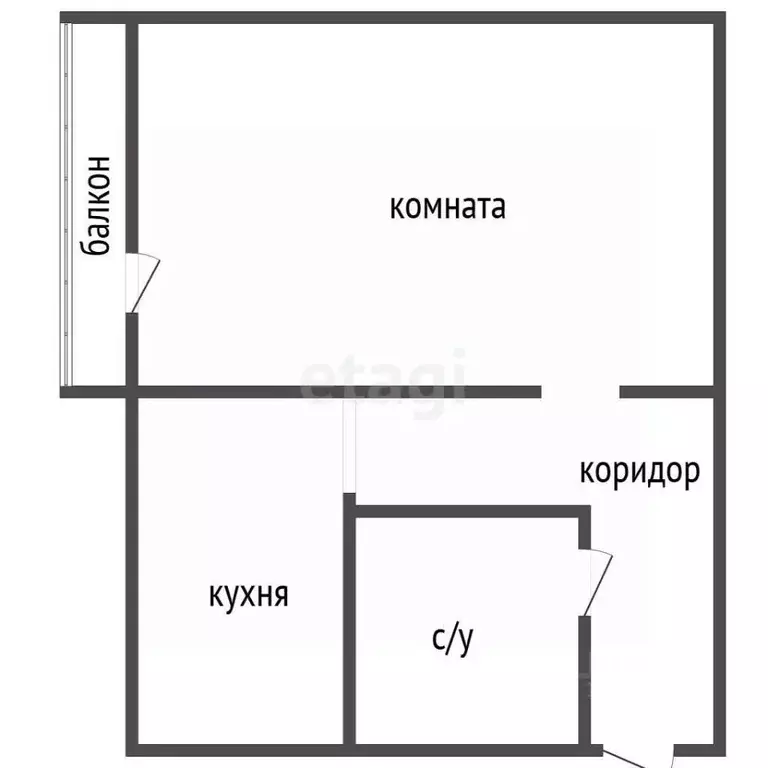 1-к кв. Воронежская область, Семилуки Комсомольская ул., 6 (30.6 м) - Фото 2