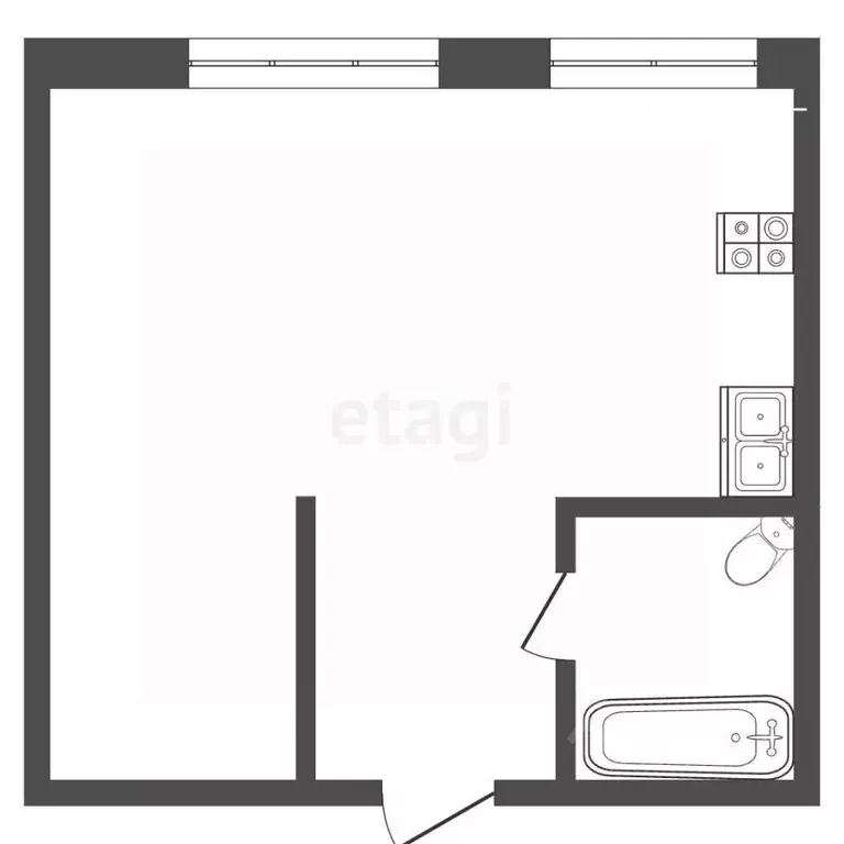 1-к кв. Кемеровская область, Топки ул. Революции, 10 (37.0 м) - Фото 1
