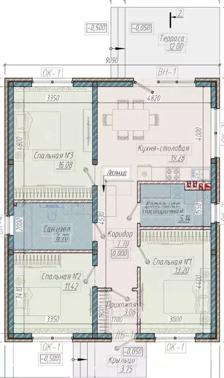 Дом в Краснодарский край, Динской район, Нововеличковское с/пос, ... - Фото 2