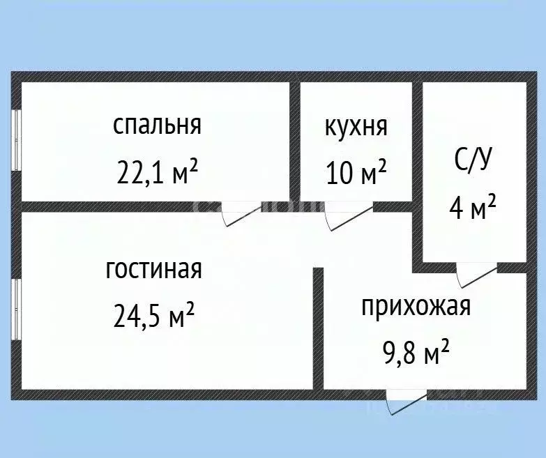 2-к кв. Дагестан, Махачкала просп. Али-Гаджи Акушинского, 393Гк5 (70.5 ... - Фото 2