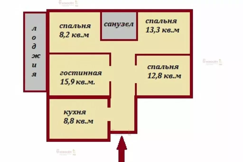 4-комнатная квартира: Екатеринбург, улица Машиностроителей, 67А (72.8 ... - Фото 0