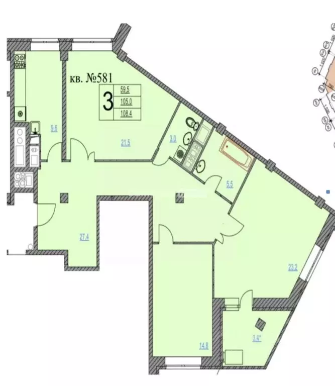 3-к кв. Московская область, Ногинск Богородский городской округ, ул. ... - Фото 2