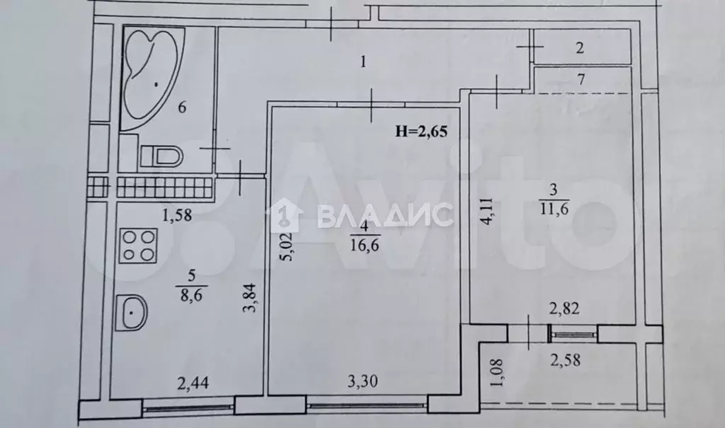 2-к. квартира, 50,7 м, 7/9 эт. - Фото 0