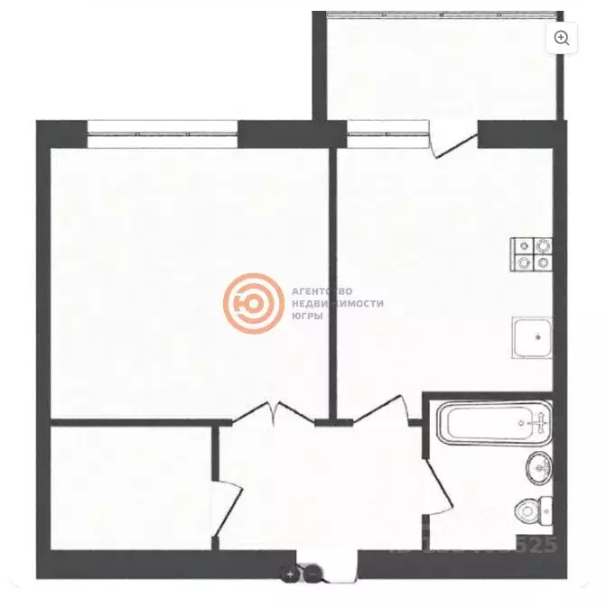 1-к кв. Тюменская область, Тюмень ул. 50 лет Октября, 75к4 (39.7 м) - Фото 2