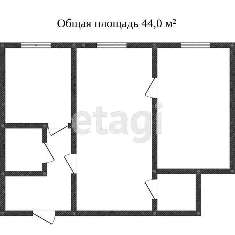 2-комнатная квартира: Саратов, Ипподромная улица, 8 (43.3 м) - Фото 1