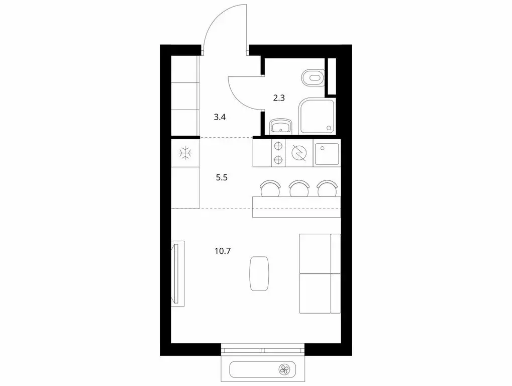 Квартира-студия: Боброво, ЖК Восточное Бутово, 48 (21.9 м) - Фото 1