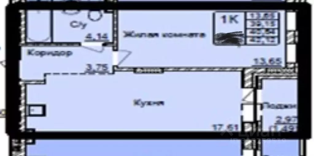 1-к кв. Новосибирская область, Новосибирск Расцветай на Авиастроителей ... - Фото 0