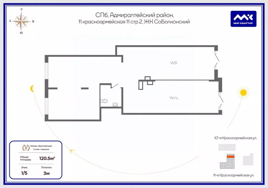 Торговая площадь в Санкт-Петербург 11-я Красноармейская ул., 11 (120 ... - Фото 2