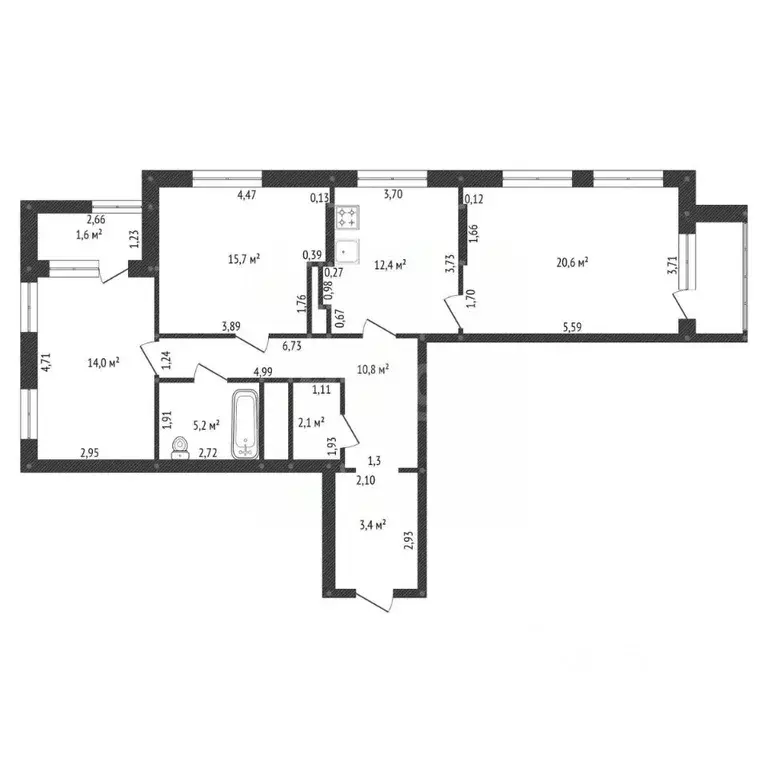 3-к кв. Башкортостан, Уфа Айская ул., 39 (87.2 м) - Фото 1