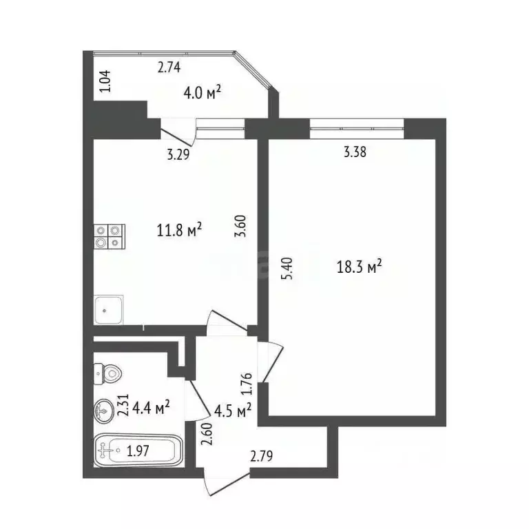 2-к кв. Ростовская область, Батайск Коммунистическая ул., 201 (50.0 м) - Фото 0