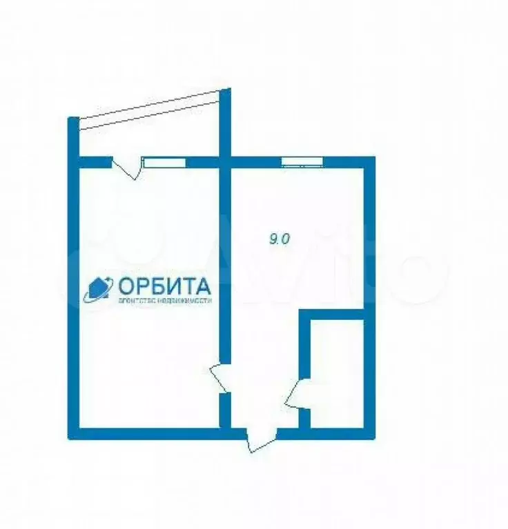 1-к. квартира, 33,3 м, 2/5 эт. - Фото 0