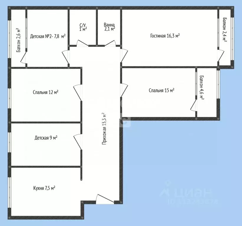 5-к кв. Дагестан, Махачкала просп. Петра 1, 109В (107.0 м) - Фото 1