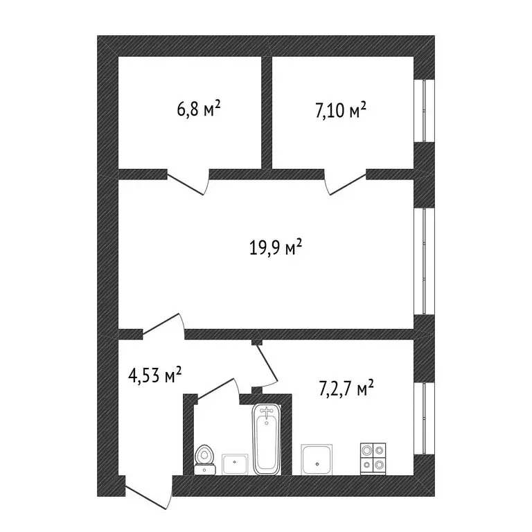 2-комнатная квартира: Ульяновск, проспект 50-летия ВЛКСМ, 24 (46 м) - Фото 2