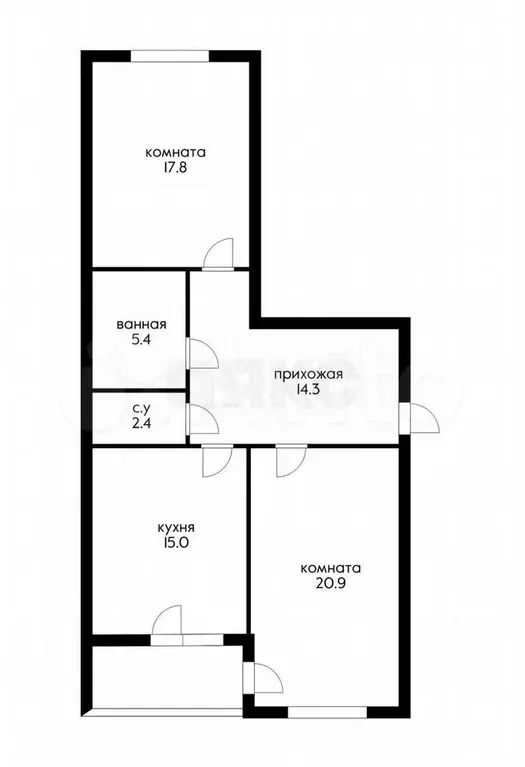 2-к. квартира, 80 м, 1/8 эт. - Фото 0