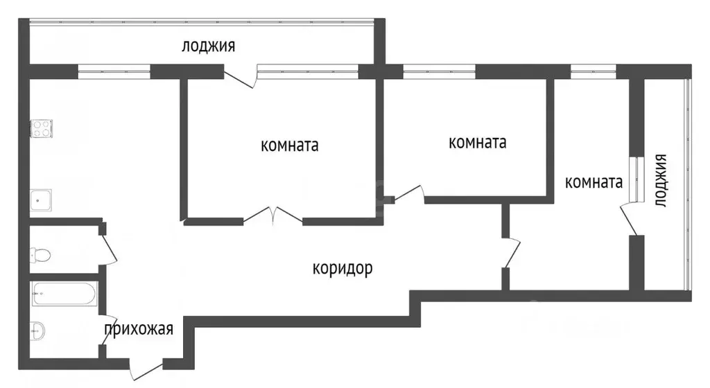 3-к кв. Коми, Сыктывкар Октябрьский просп., 377 (80.3 м) - Фото 1