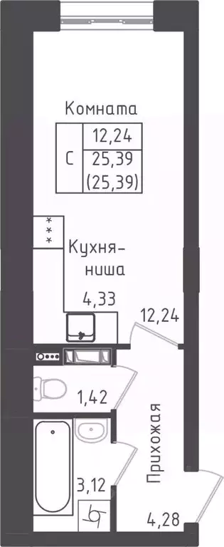 Студия Московская область, Дмитровский городской округ, д. Рыбаки ... - Фото 0