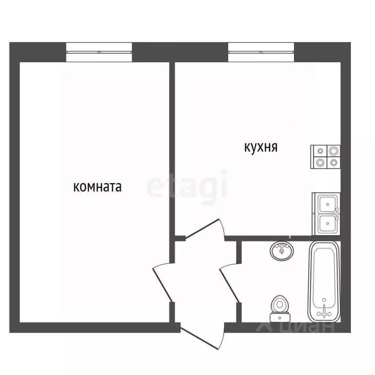 1-к кв. Ямало-Ненецкий АО, Тарко-Сале Пуровский район, ул. Осенняя, 18 ... - Фото 1