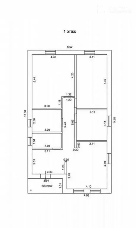 Дом в село Староживотинное, Кооперативная улица (98.8 м) - Фото 1