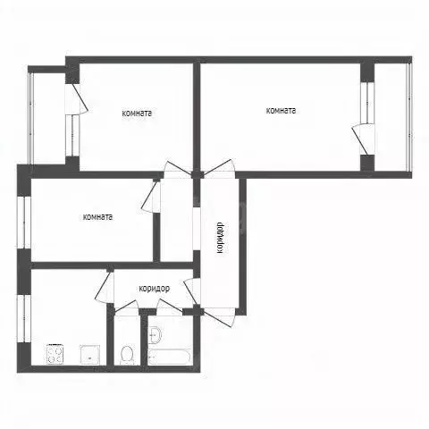 3-к кв. Белгородская область, Белгород бул. Юности, 21 (71.0 м) - Фото 2