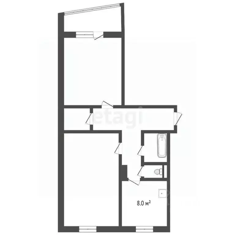 2-к кв. Челябинская область, Озерск ул. Монтажников, 54 (57.3 м) - Фото 2