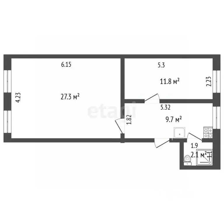 2-к кв. Самарская область, Самара ул. Алексея Толстого, 21 (51.0 м) - Фото 1