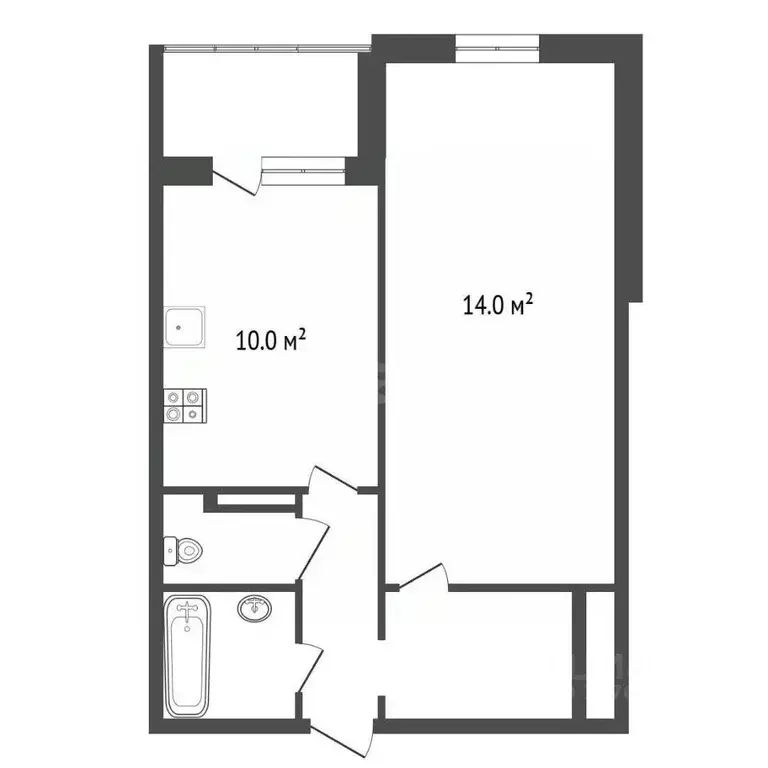 1-к кв. Санкт-Петербург Богатырский просп., 32к1 (38.0 м) - Фото 2