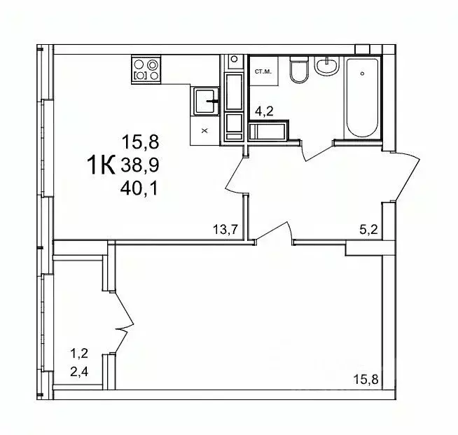 1-к кв. Нижегородская область, Нижний Новгород д. Анкудиновка, КМ ... - Фото 1