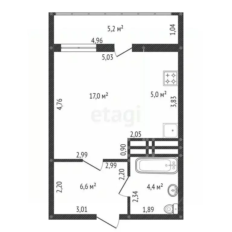 Студия Башкортостан, Уфа ул. Гази Загитова, 11/2 (33.0 м) - Фото 1