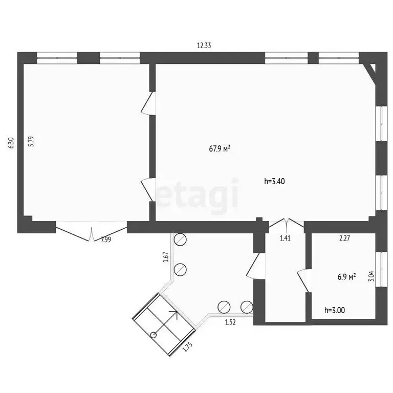 Помещение свободного назначения (70 м) - Фото 1