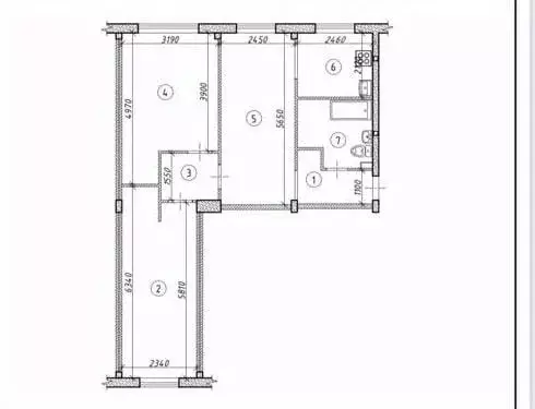 3-к кв. Омская область, Омск ул. Дианова, 7Б (58.2 м) - Фото 2
