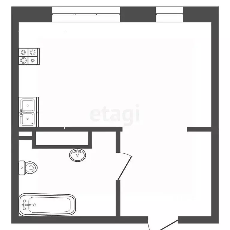 Студия Тюменская область, Тюмень ул. Московский Тракт, 83к6 (25.0 м) - Фото 2
