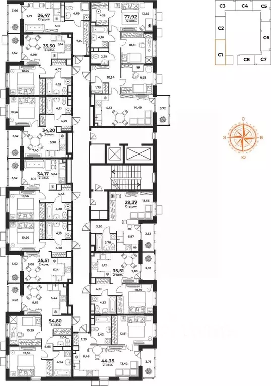 2-к кв. Хабаровский край, Хабаровск Брянский пер. (34.2 м) - Фото 2