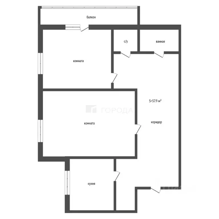 2-к кв. Алтайский край, Барнаул ул. Бехтерева, 8 (57.9 м) - Фото 2