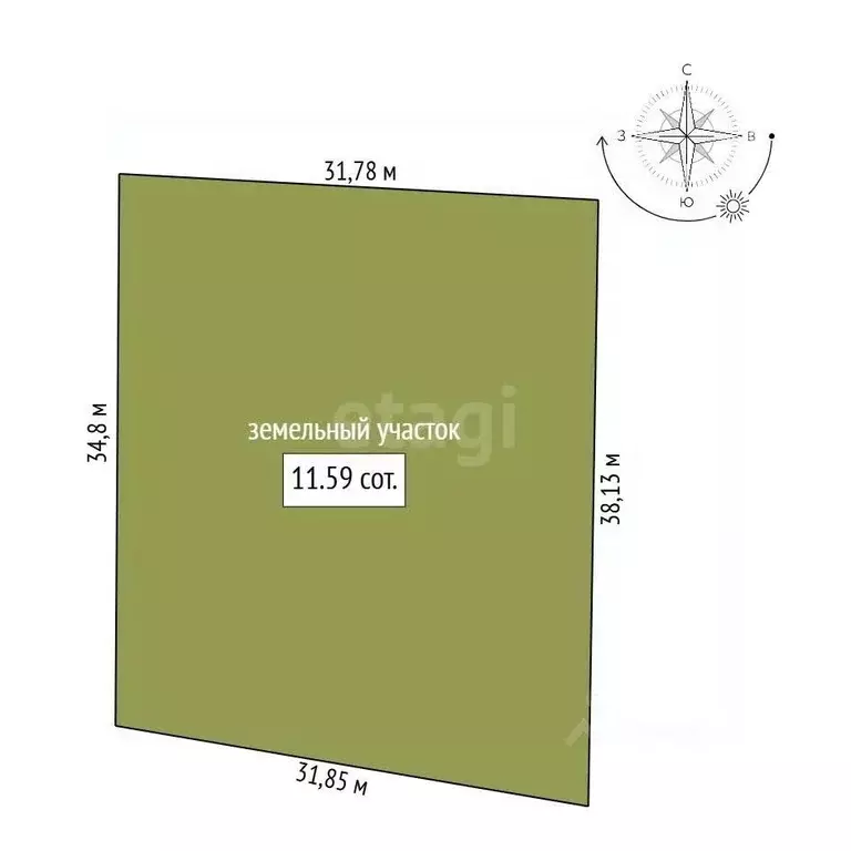 Участок в Амурская область, Благовещенский район, с. Волково  (11.59 ... - Фото 2