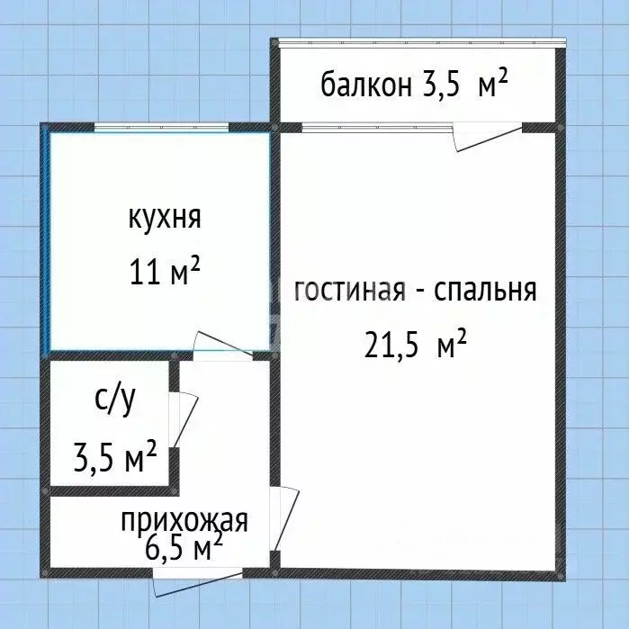 1-к кв. Дагестан, Каспийск ул. Ленина, 59А (46.0 м) - Фото 2