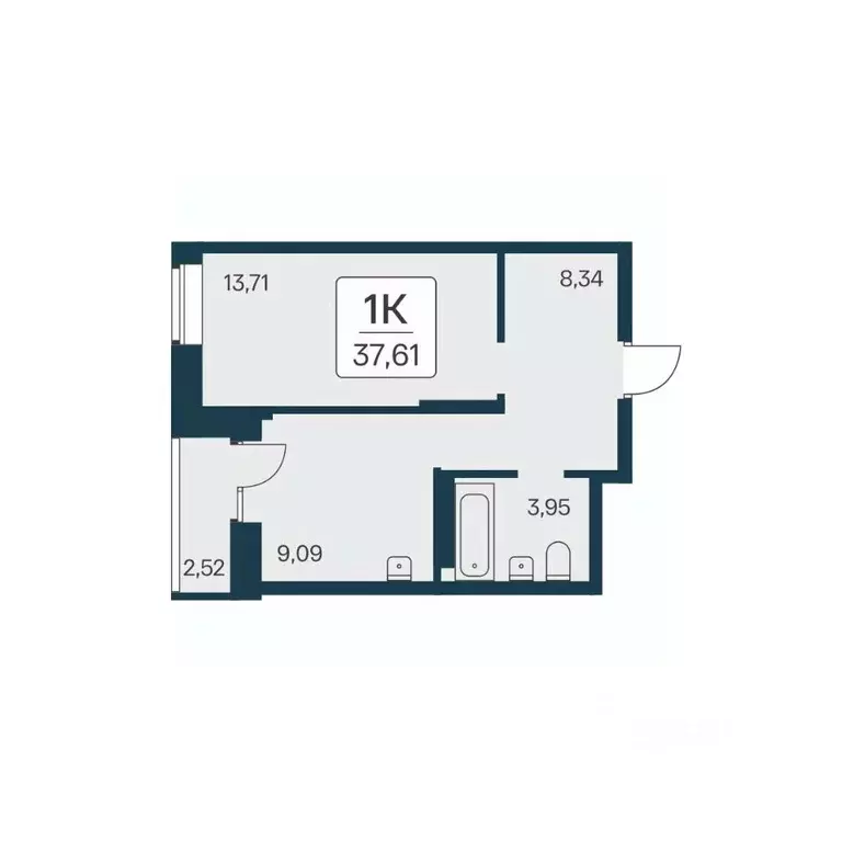 1-к кв. Новосибирская область, Новосибирск Игарская ул., 33 (37.61 м) - Фото 0