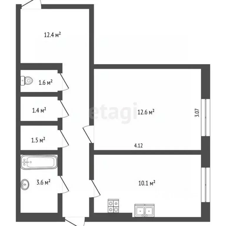 Комната Саха (Якутия), Якутск просп. Михаила Николаева, 40/2 (22.4 м) - Фото 2