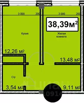 1-к кв. Ставропольский край, Ессентуки ул. Благодатная, 24 (38.39 м) - Фото 0