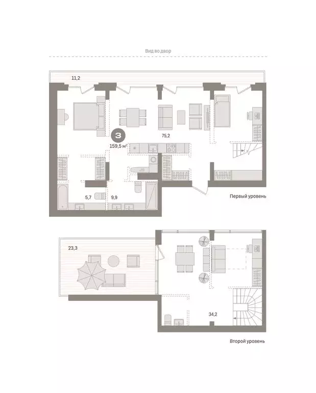 3-комнатная квартира: Тюмень, Причальная улица, 7 (159.5 м) - Фото 2
