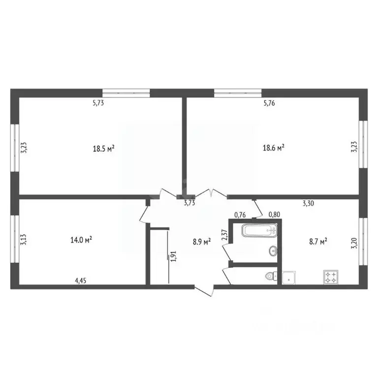 3-к кв. Амурская область, Благовещенск Кузнечная ул., 58/68 (73.2 м) - Фото 1