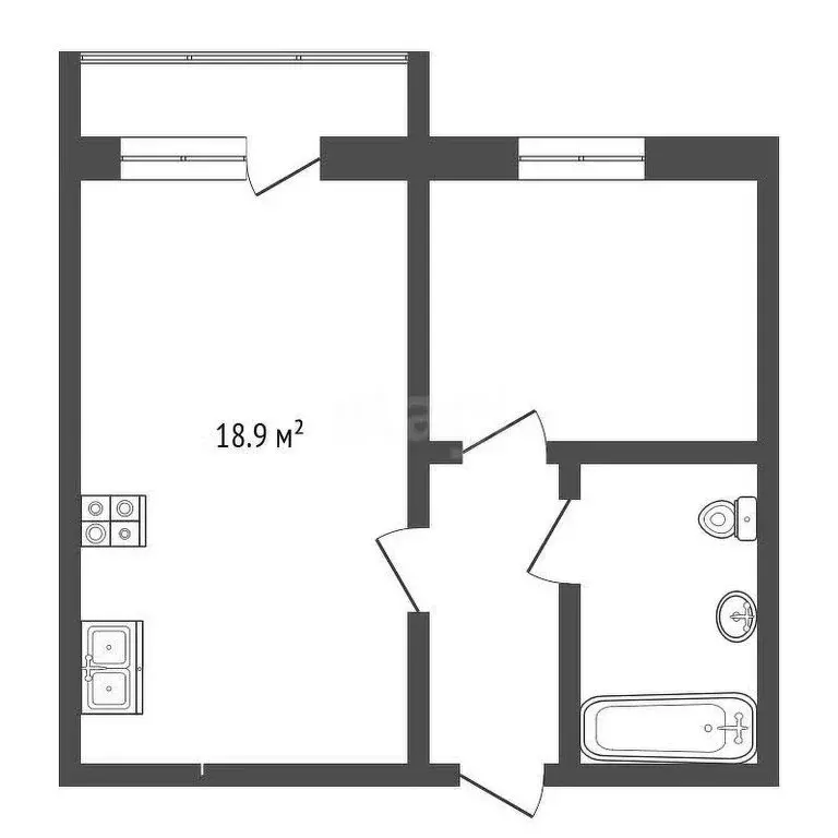 1-комнатная квартира: Анапа, улица Адмирала Пустошкина, 22к11 (41 м) - Фото 0
