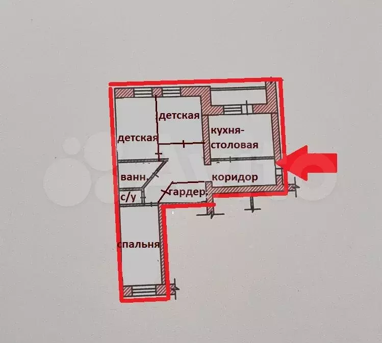 2-к. квартира, 76 м, 6/7 эт. - Фото 1