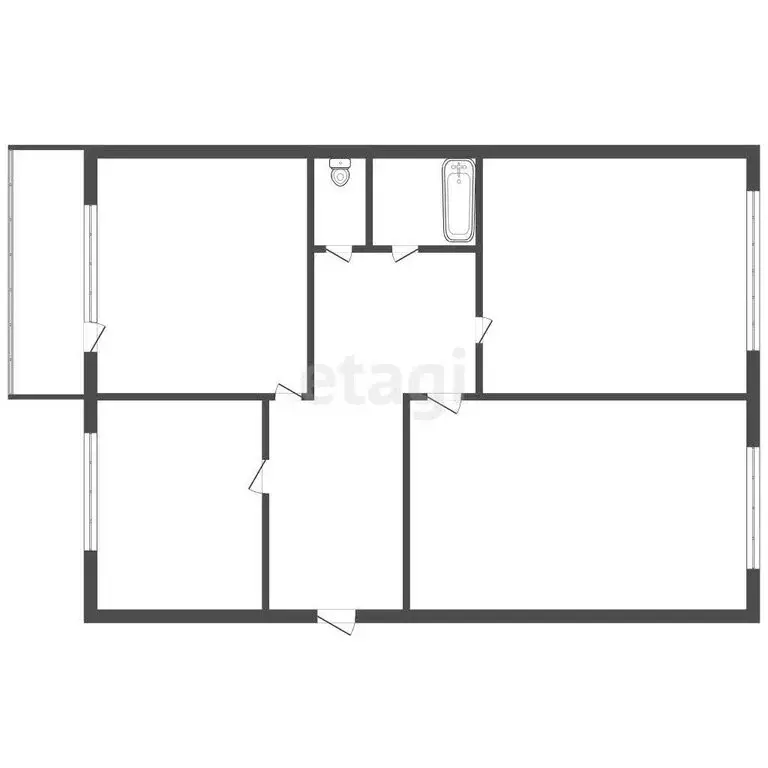 3-комнатная квартира: Троицк, посёлок Троицкая ГРЭС, улица ... - Фото 1