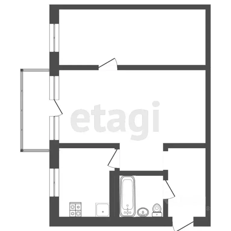 2-к кв. Тверская область, Тверь бул. Цанова, 31 (43.0 м) - Фото 1