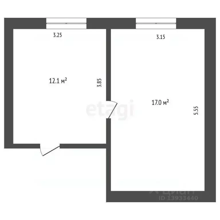 Комната Тюменская область, Тюмень ул. Республики, 212 (17.1 м) - Фото 2